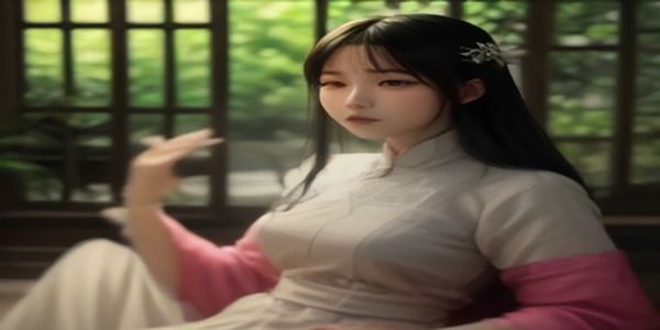 女性在人群聚会中保持从容自我节奏，微笑倾听，眼神清醒，体现女人如雾的气质与存在感